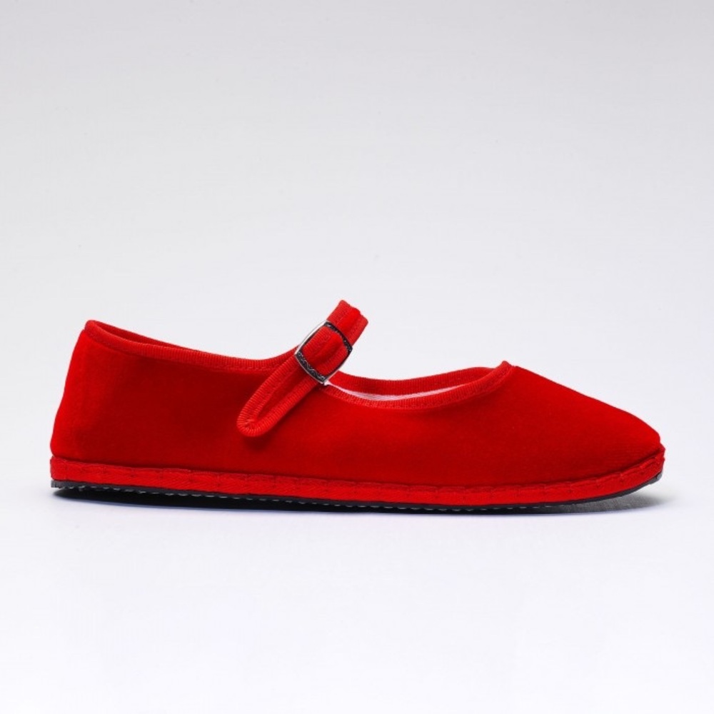 NEW Mary Jane Red Velvet SZ 38